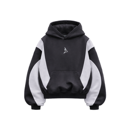 BLACK TRACKSET HOODIE