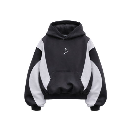 BLACK TRACKSET HOODIE